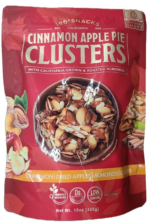 180 Snacks Cinnamon Apple Pie Snack Clusters, Low Sodium - 15 Ounces