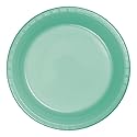 Creative Converting Disposable Fresh Mint Plastic Lunch Plate, Party Supplies, 7", Green, 20ct