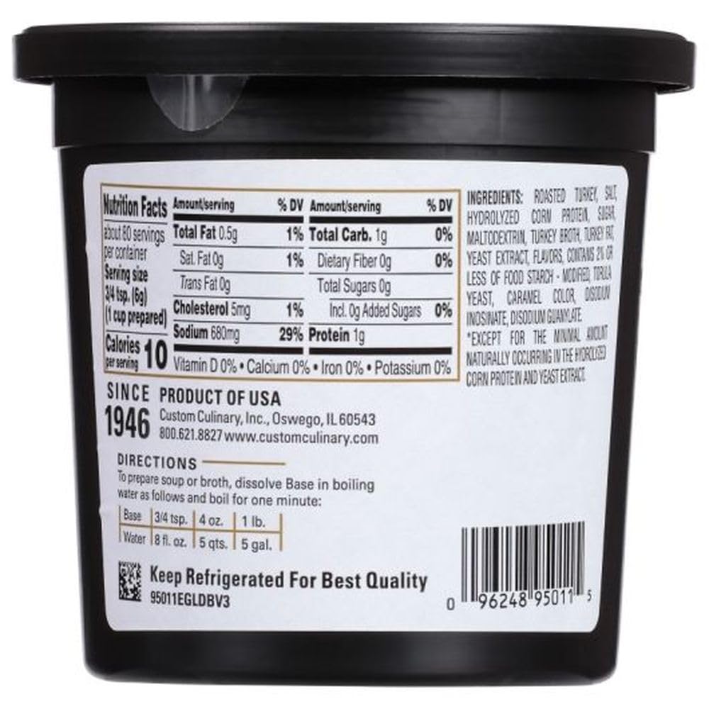 Custom Culinary Gold Label Turkey Base, 1 Pound -- 6 per case.
