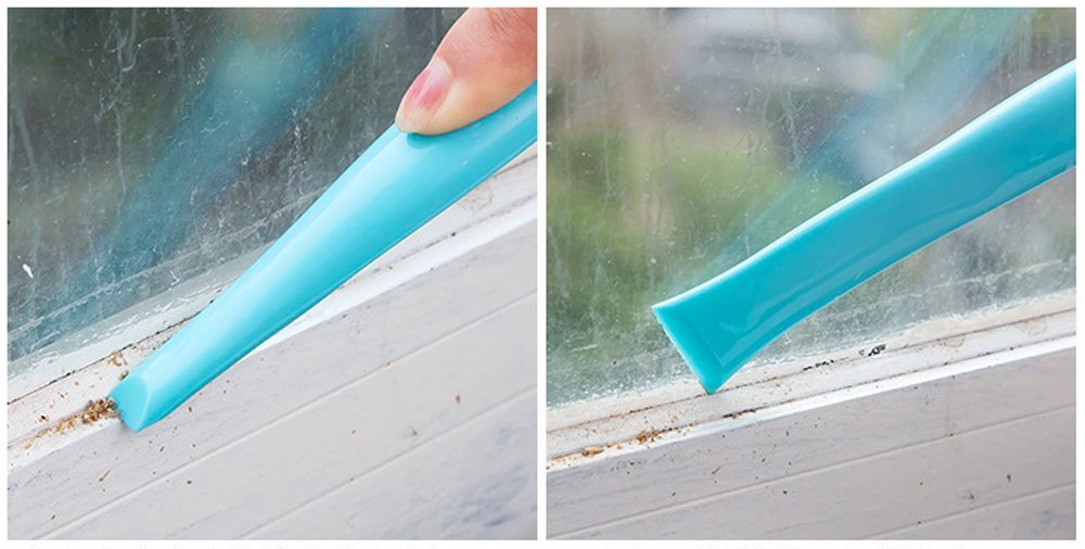 DEVILMAYCARE Pack of 5 Handy Peeler Stiff Scraper, Corner Squeegees Dirt Scratch Gum Scraper for Floor Hard Plastic Remover Cleaning Tool 7'' (Random