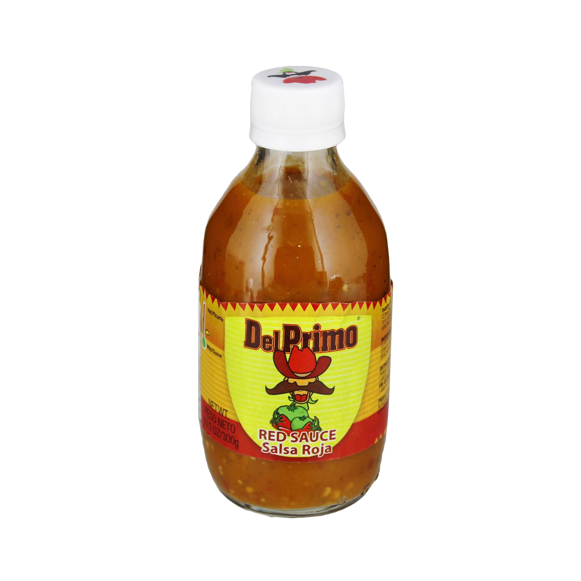 Del Primo Salsa Sauce 10.5oz Bottle (Pack of 6) Choose Flavor Below (Salsa Roja - Red Sauce)
