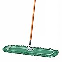 Tidy Tools 24 Inch Green Commercial Dust Mop & Floor Sweeper - Wood Handle Floor Mop for Tile, Hardwood & Concrete