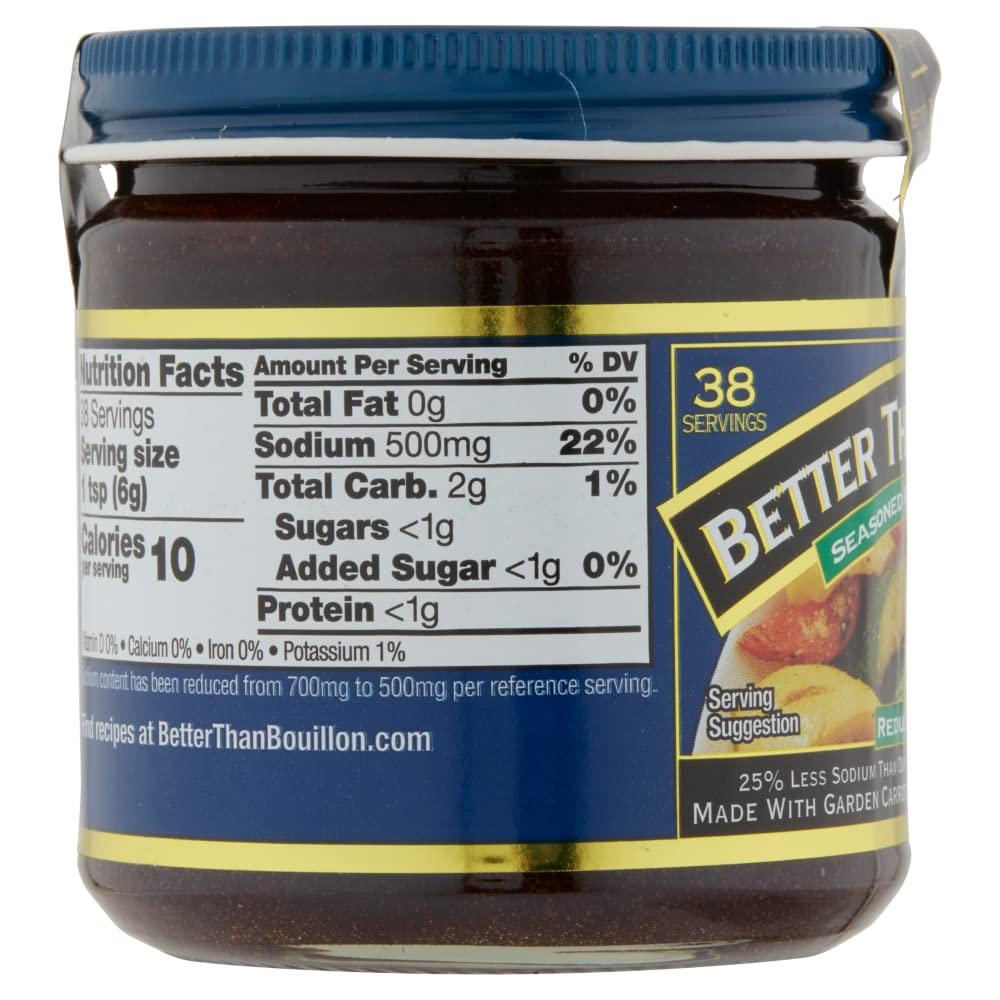 Better Than Bouillon Reduced Sodium Seasoned Vegetable Base, 8 oz