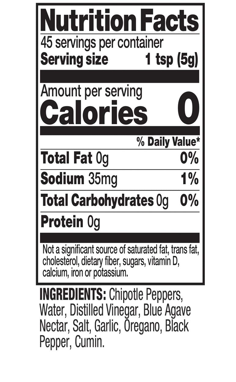 Tia Lupita Chipotle Hot Sauce | 8 oz x 1 Bottle | Flavorful Heat, Medium Spice, Smoky, Full Body | Gluten Free, Non GMO, Sugar Free, Low Sodium, Keto