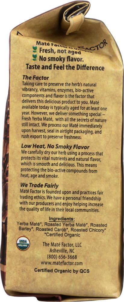 Certified Organic Yerba Mate - Dark Roast 12 oz. loose tea - (Pack of 3)