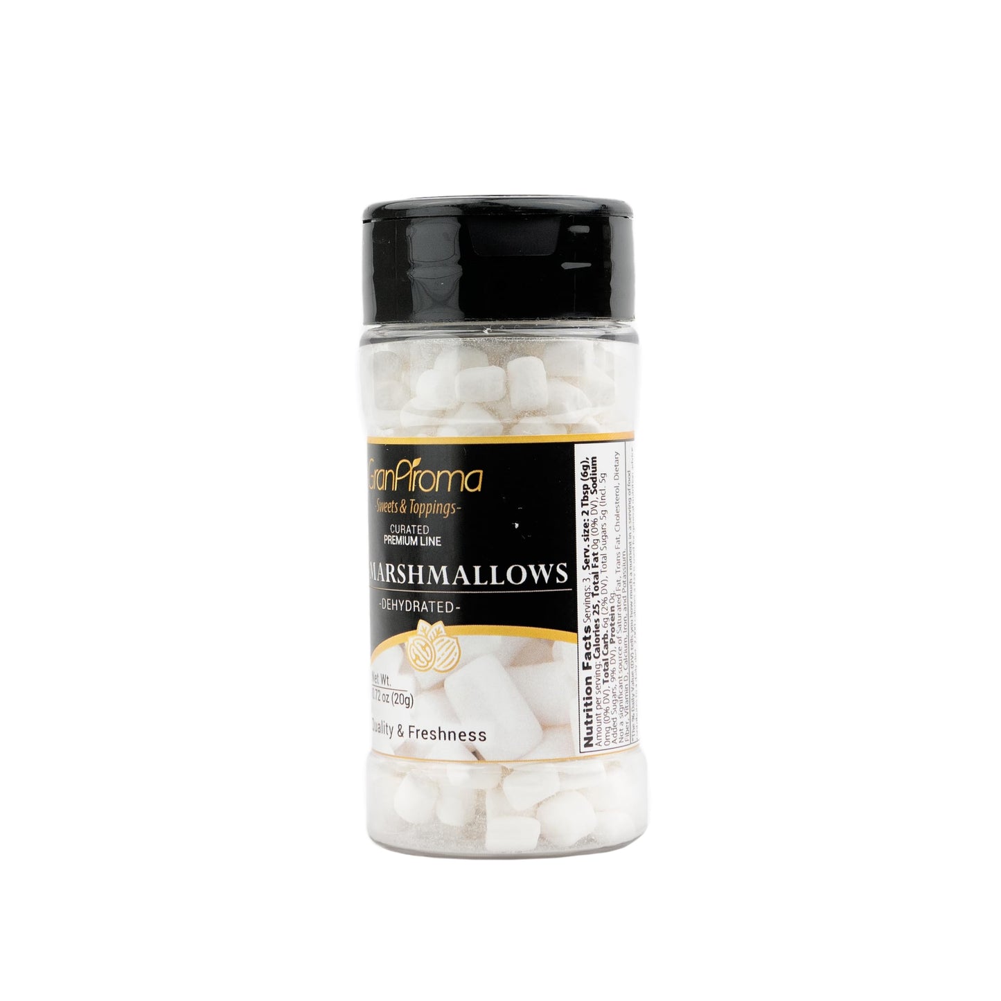 GranAroma Dehydrated Marshmallows, Crunchy, Perfect for Hot Cocoa, Cereal Topping, Baking, and Snacking (0.72 Ounce)