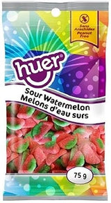 Huer Gummy Candy, Sour Watermelon, 1 75g/2.6 oz,Peg Bag, Rare Candy {Imported from Canada}
