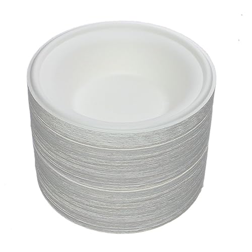 Belinlen 150 Pack 12 oz Round Disposable Bowls Eco-friendly 100% Natural Sugarcane Biodegradable Compostable Bagasse Tree Free and Plastic Free (150)
