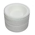 Belinlen 150 Pack 12 oz Round Disposable Bowls Eco-friendly 100% Natural Sugarcane Biodegradable Compostable Bagasse Tree Free and Plastic Free (150)