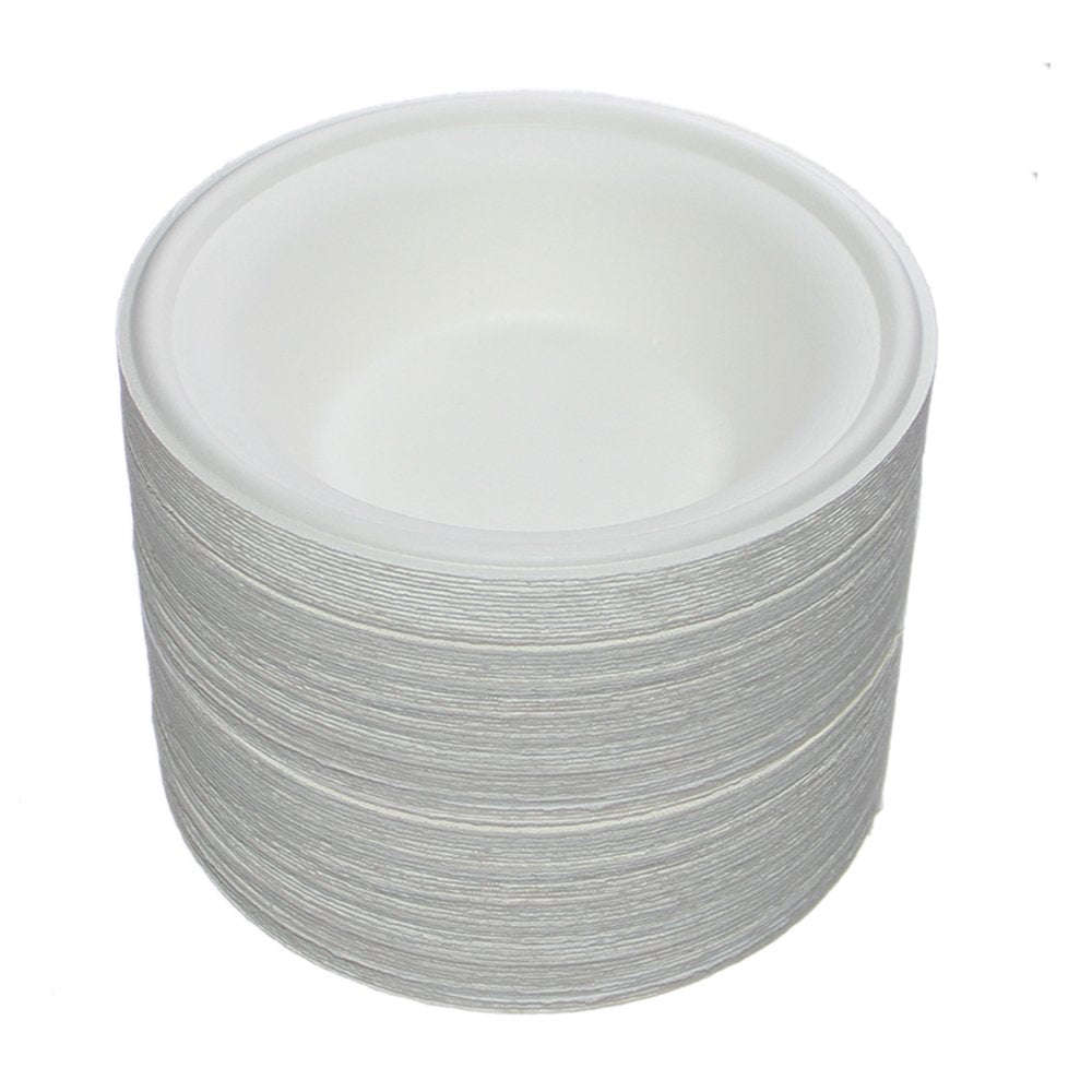 Belinlen 150 Pack 12 oz Round Disposable Bowls Eco-friendly 100% Natural Sugarcane Biodegradable Compostable Bagasse Tree Free and Plastic Free (150)