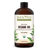 Banyan Botanicals Organic Unrefined Sesame Oil - Rich & Warming Ayurvedic Massage Oil for Body & Scalp - Traditional Abhyanga Oil for Deep Tissue