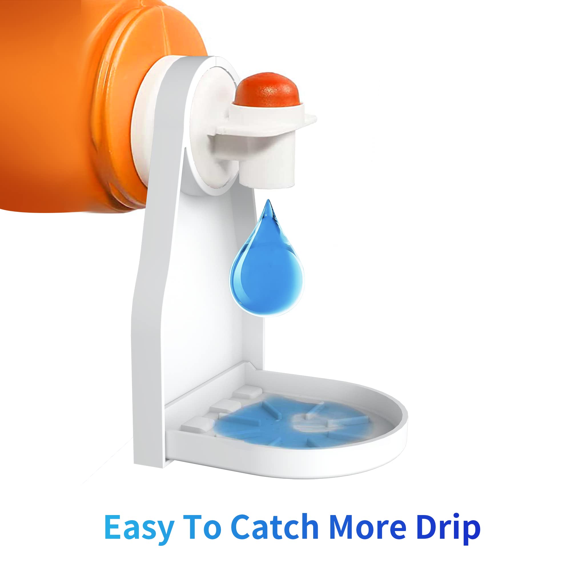 (2 Pack) Laundry Detergent Cup Holder Drip Catcher Organizer Clip Tight on Laundry Bottle Spouts, No More Leaks or Mess with Detergent and Fabric