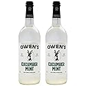 Owen’s Craft Mixers | Cucumber Mint 2 Pack 750ml | Handcrafted in the USA with Premium Ingredients | Vegan & Gluten-Free Soda Mocktail and Cocktail
