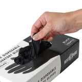 North Spore Black Nitrile Disposable Laboratory Gloves (100 ct) | Latex-Free, Powder-Free | Safe for Food Contact (Medium)