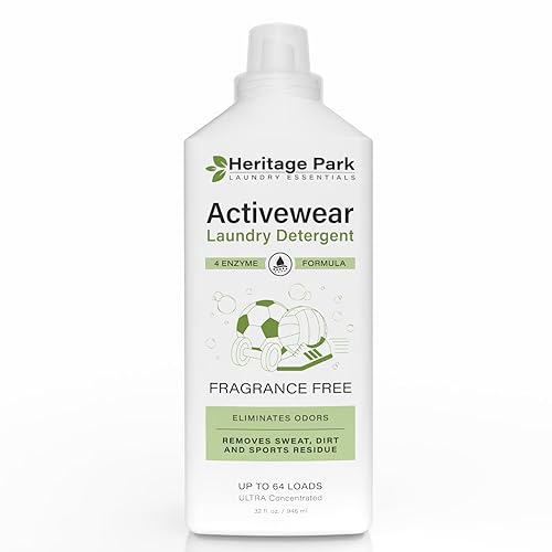 Athletic Sport Active wear Laundry Detergent | 4x Powerful Plant-Based Formula with Cleaning Enzymes for Sport Wash | Fragrance Free Natural Odor