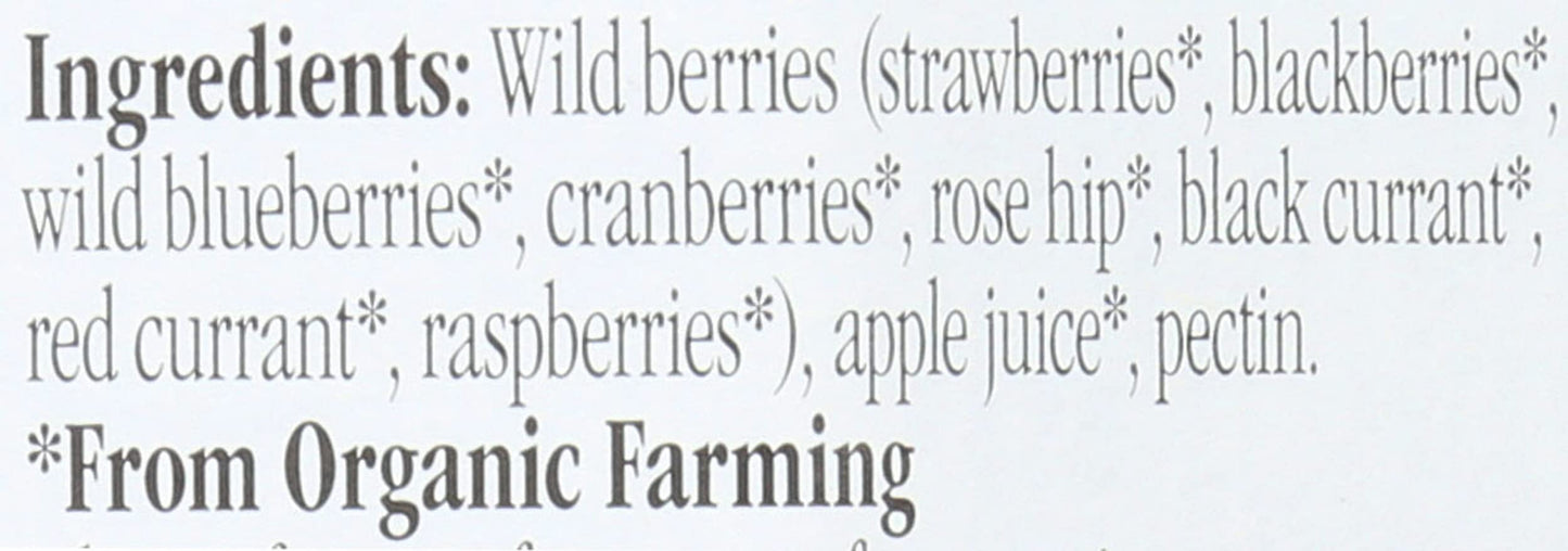Fior Di Frutta, Fruit Spread Wild Berry Organic, 8.82 Ounce
