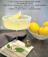 Premium Agave Lemon Drop Cocktail Mix (750 ml Glass Bottle)