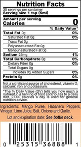 Marie Sharp's Smoked and Pure Mango Habanero Pepper Sauce 5 Ounce Combo (Pack of 2)