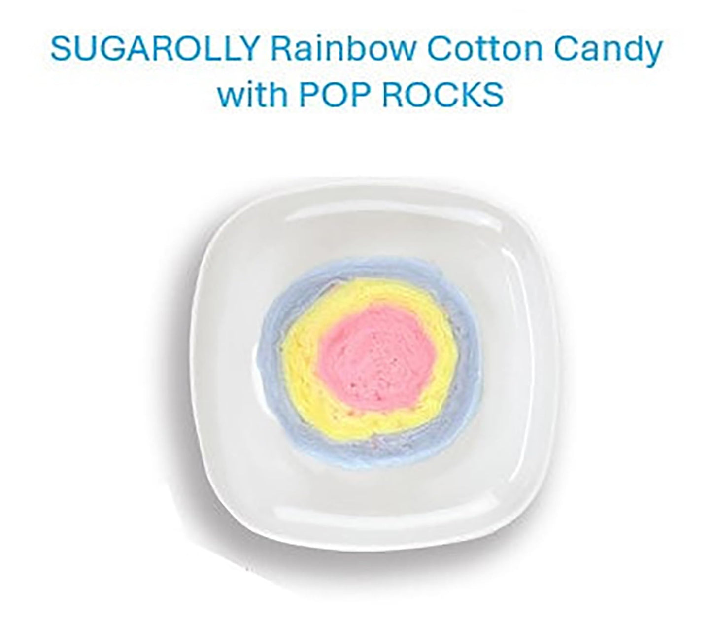 Sugarolly Rainbow Cotton Candy Pop Rocks, Individually Wrapped 3 flavors in 1 pack, Korean Cotton Candy, Party Flavors Supplies Birthdays, Sweet treat