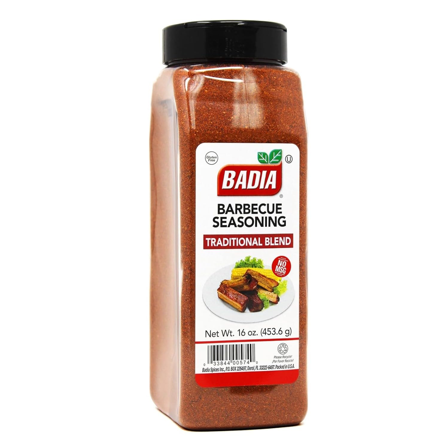 Badia Barbecue Seasoning Traditional Blend, 16 oz - Perfect for Ribs, Chicken, Steaks, Burgers, and Marinades - Bold Flavor for Backyard BBQ