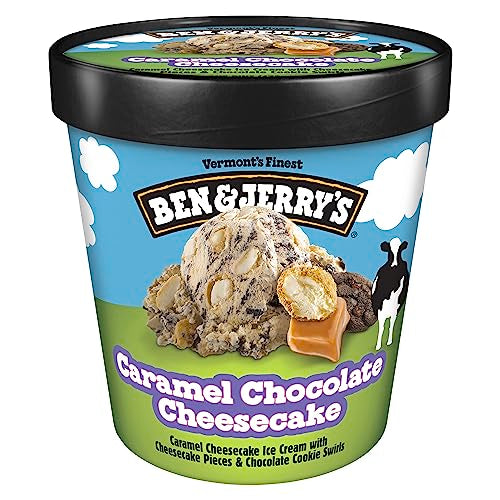 Ben & Jerry's Caramel Chocolate Cheesecake Ice Cream Pint Non-GMO 16oz