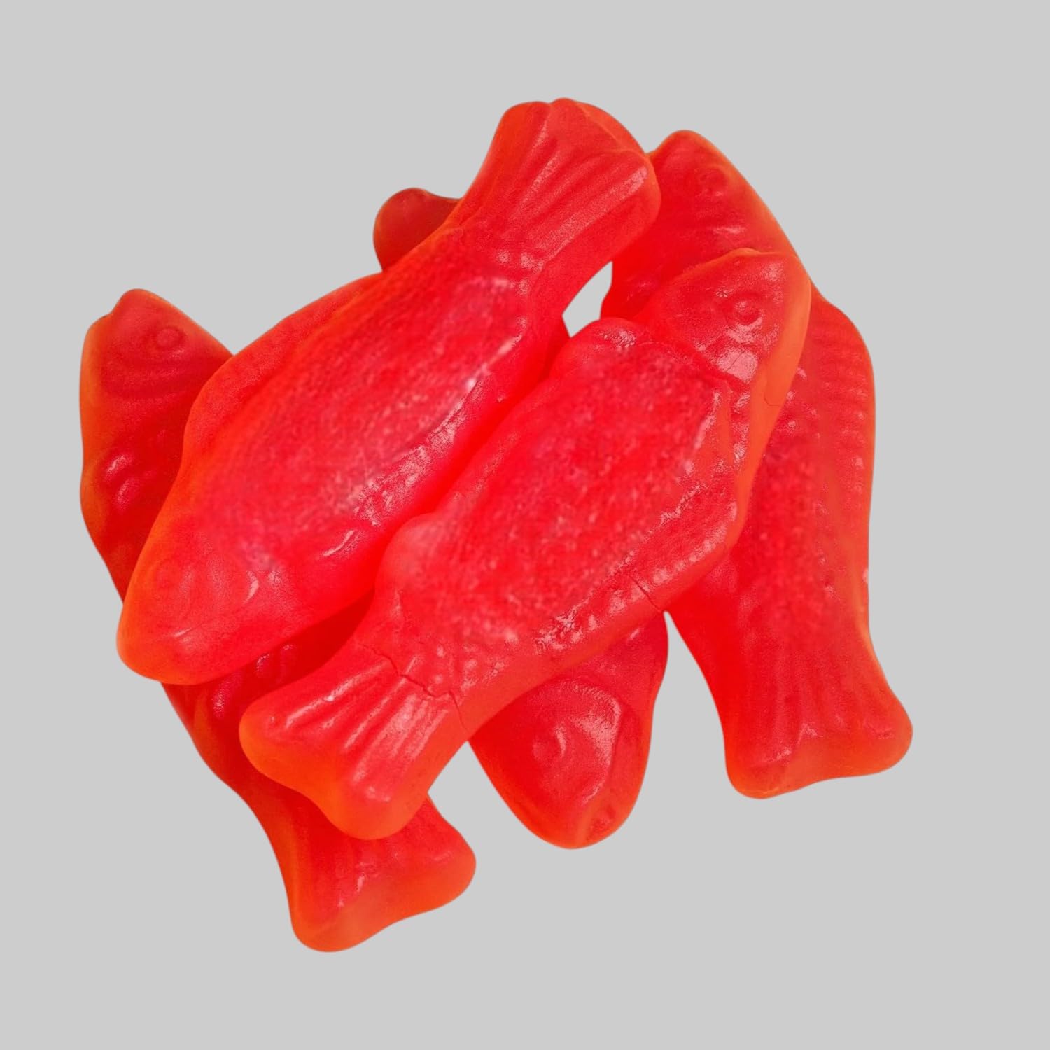 Red Gummy Fish Candy Bulk Bag - 1.5 lbs Soft & Chewy Candy Classic Fruity Flavor Fun Fish Shaped Gummies For Parties, Snacks, Candy Bowls, and Treat