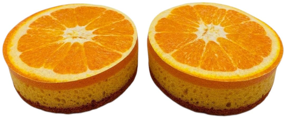 Siege 2 Sided Fruit Orange Design Sponges (2 Pk), 647