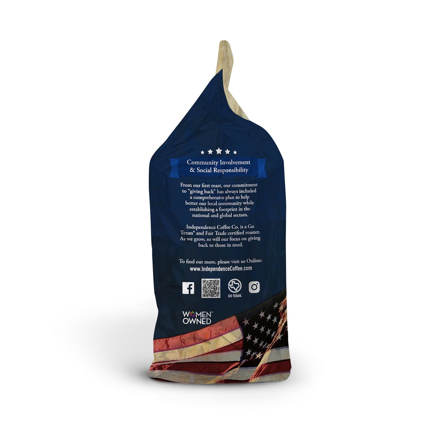 Independence Coffee Co. Madalyn's Backyard Pecan Flavored Mellow Body, Light Roast Whole Bean Coffee, 24 Ounce Bag (Packaging May Vary)