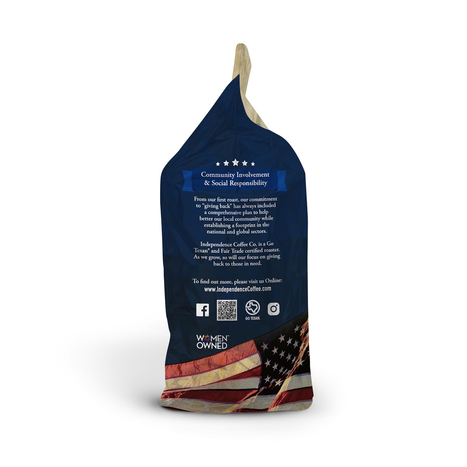 Independence Coffee Co. Madalyn's Backyard Pecan Flavored Mellow Body, Light Roast Whole Bean Coffee, 24 Ounce Bag (Packaging May Vary)