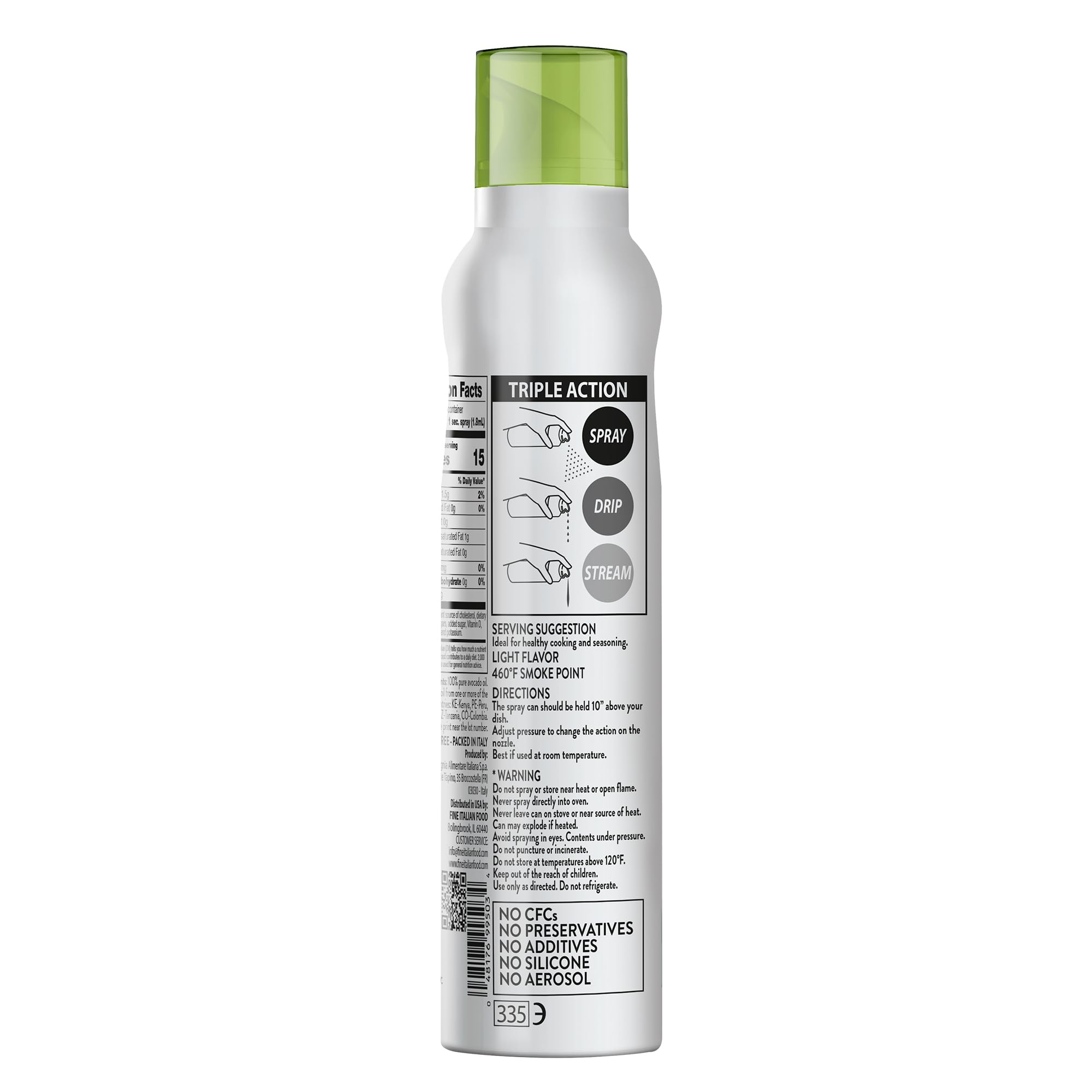 Mantova Avocado Oil, 100% Pure Cooking Oil Spray, perfect for healthy Keto snacks, baking, grilling, seasoning, or cooking, our oil dispenser bottle lets you spray, drip, or stream with no waste, 5 oz