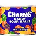 Charms Sour Balls, 12oz Resealable Can (Pack of 1), The Hampton Candy Company