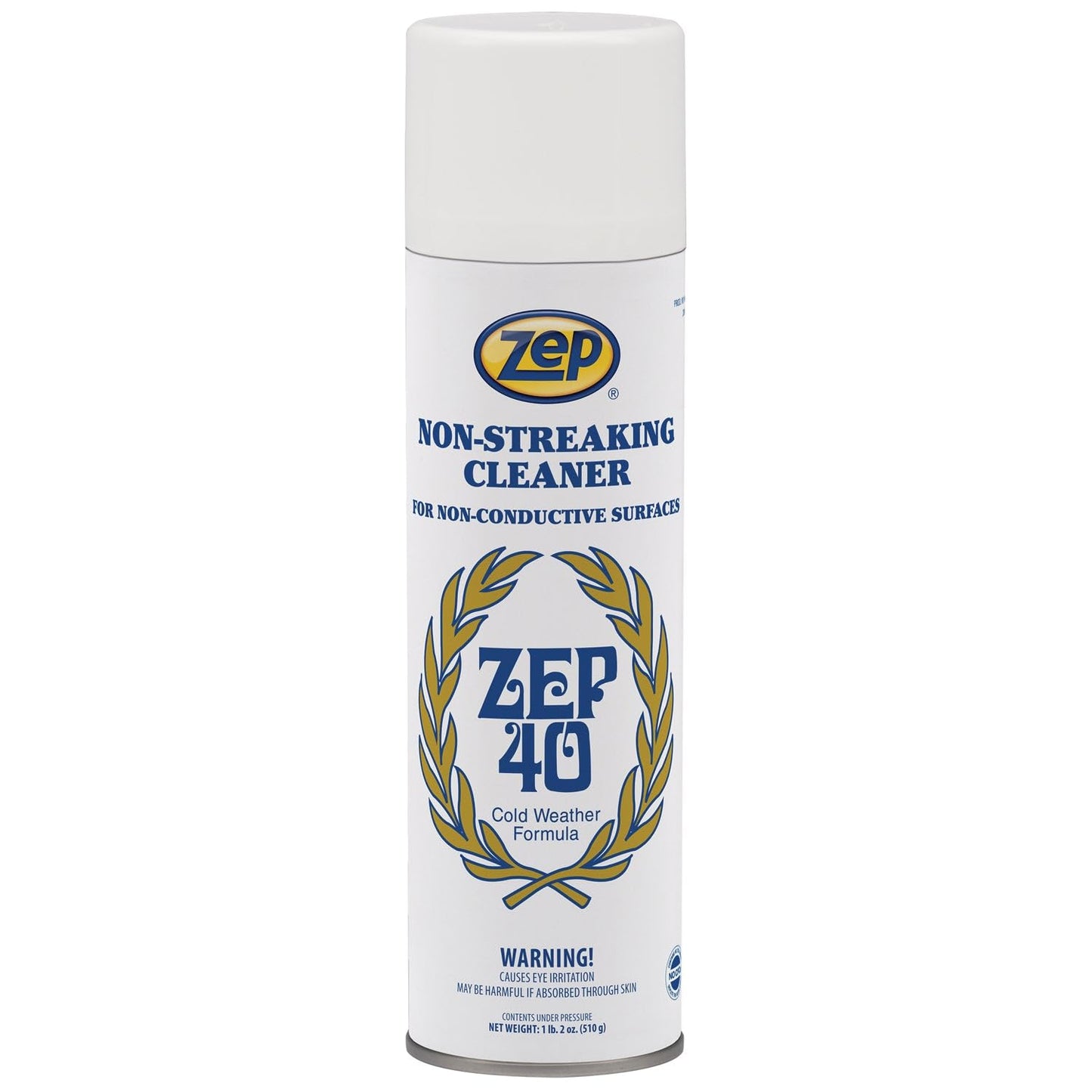 Zep 40 Non-Streaking Cleaner - 18 oz (Case of 12) 14401 - Heavy-Duty Foaming Action Aerosol Formulated for Non-Conductive Surfaces, Ideal for Cold