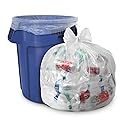 Aluf Plastics 55-60 Gallon 2 MIL (equivalent) Thick Clear Heavy Duty Trash Bags - 38" x 58" - Pack of 100 - For Recycling, Kitchen, Contractor