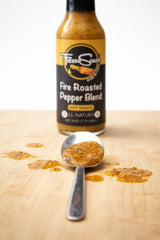 Fire Roasted Pepper Blend Hot Sauce by Fresco Sauce - Jalapeno & Serrano Peppers - Flavorful - All Natural- Vegan - Vinegar Free - Gluten Free - 5 fl