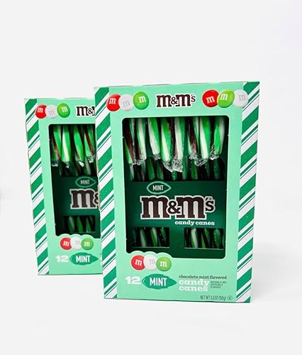 M&M's Candy Canes Mint Flavored, 12ct box (Pack of 2)