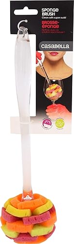 Casabella, Plum/Lime/Orange Multicolor Clear Sponge Brush, 1 EA