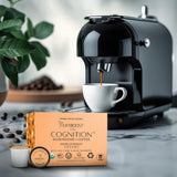 Lifeboost Cognition Mushroom Coffee Pods - Organic Low Acid K-Cups with Lion’s Mane & Chaga Adaptogens - Nootropic Coffee for Energy, Focus & Immune