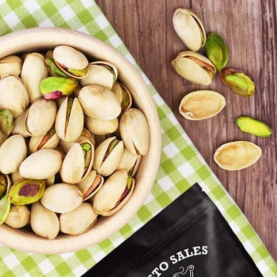 Presto Sales Pistachios In Shell California 16 oz. | Premium Roasted, Unsalted | Healthy, Natural, Vegan, Non-GMO | Vital Minerals Including