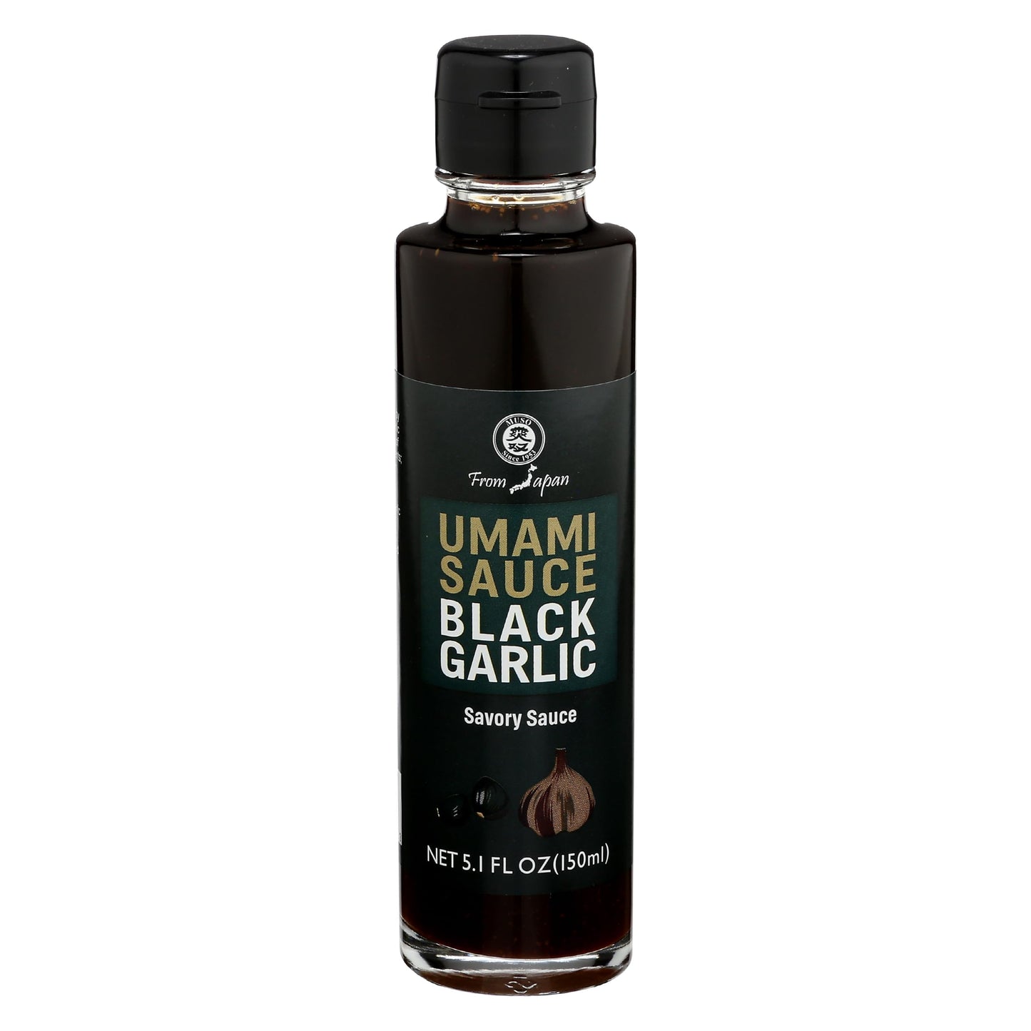 Muso From Japan - Black Garlic Umami Sauce - Rich Flavor, Vegan and Gluten-Free - 5.1 Oz