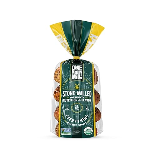 One Mighty Mill Whole Wheat Everything Bagels | 4 count - 12oz.
