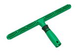 Unger Commercial 18" Ergonomic T-Bar Window Washer Handle, Case of 10 - Two-Component Grip with Water Wells for Enhanced Control and Water Retention