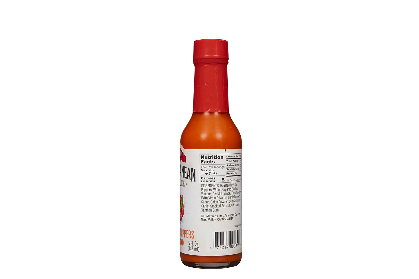 Mezzetta Roasted Red Pepper Sauce - Mediterranean Hot Sauce for Pizza, Pasta, Tacos, Chicken Wings - Non-GMO, Gluten Free - Medium Heat - 5 Oz - Pack