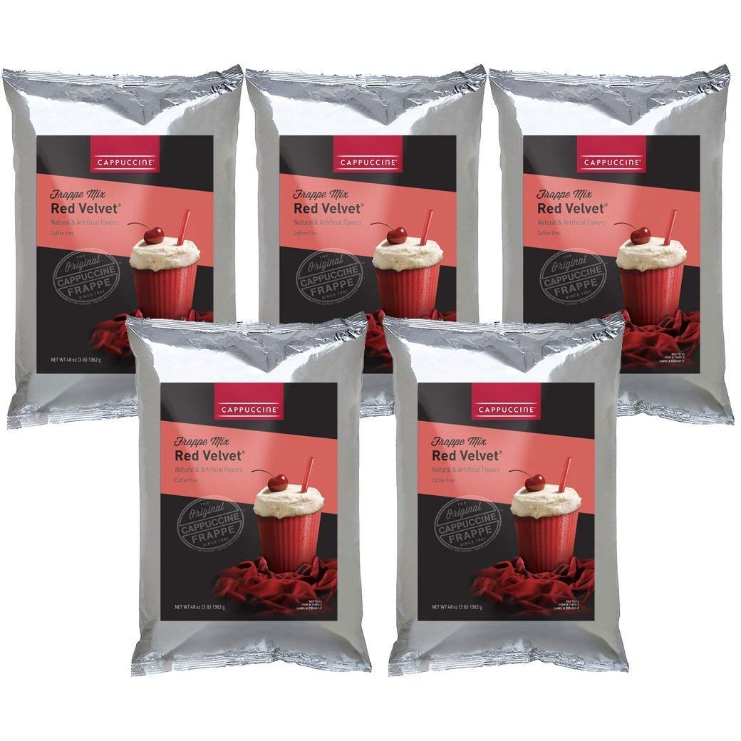 Cappuccine Ice Coffee Frappe Mix - Case of 5 Bags (Red Velvet Frappe)
