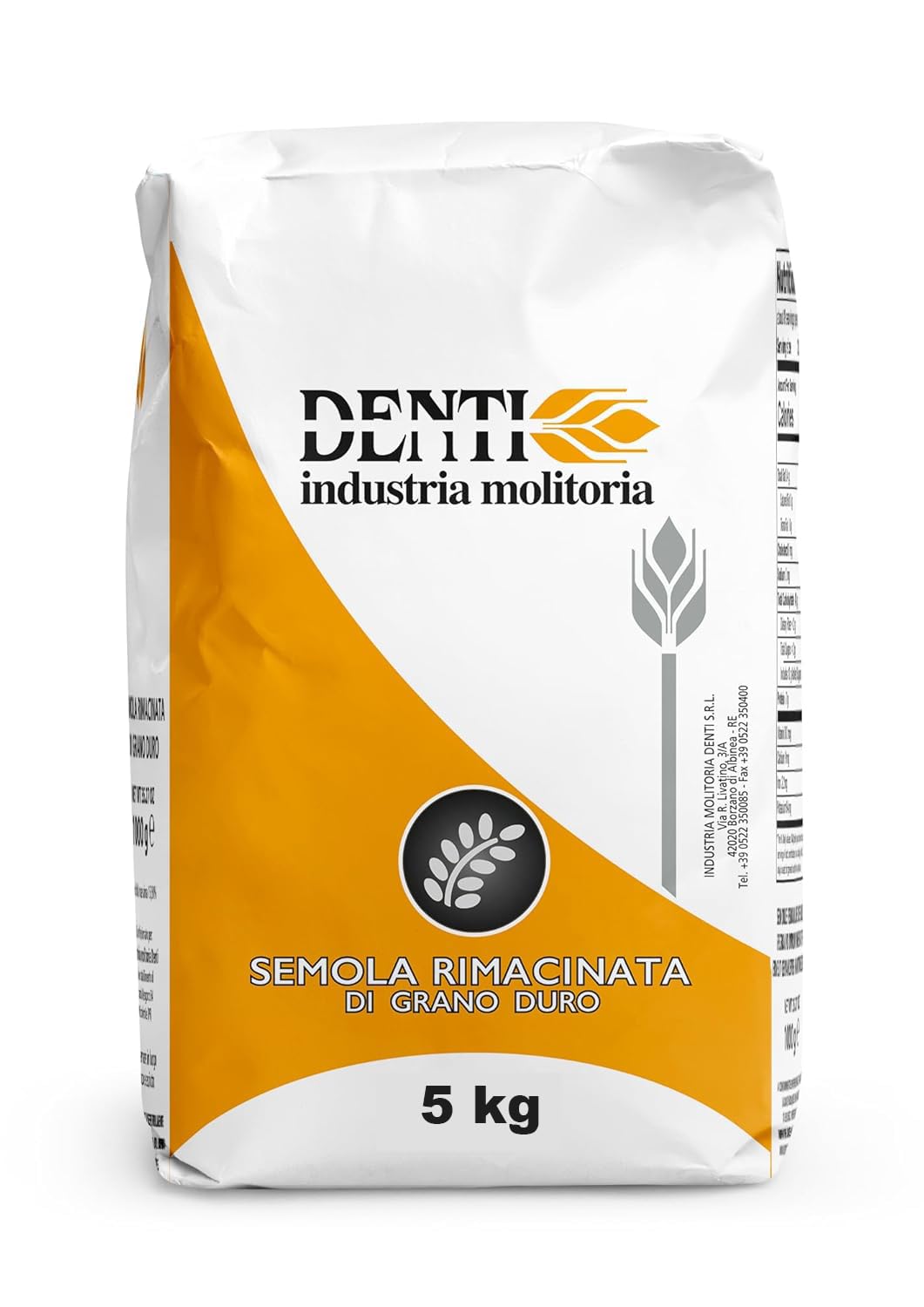 (5Kg. Bag) Semola Flour, Finer Ground Semolina Rimachinata for Fresh Pasta, Bread, Gnocchi (Finer Ground, Non-GMO, Product of Italy) 11Lb.