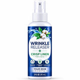 Wrinkle Releaser + Crisp Linen Fabric Spray, Removes Wrinkles, Refreshes Fabrics, 3 Fl Oz