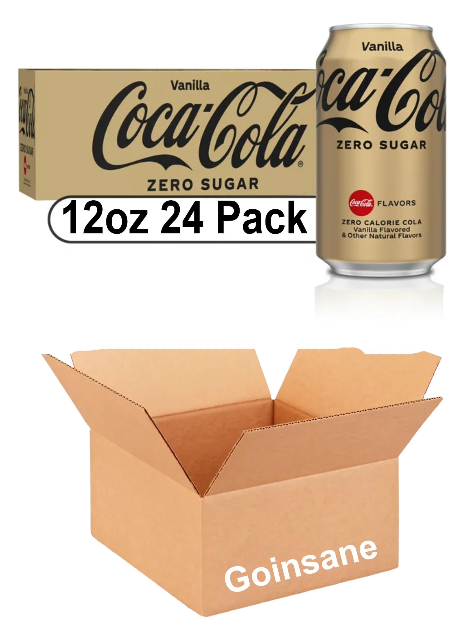 Coca-cola Zero Vanilla Calorie Free, 144 Fl. Oz (Pack of 2) By Goinsane