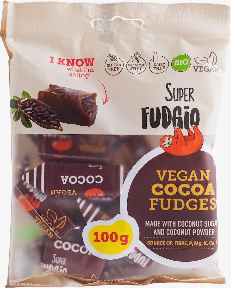 Dulcefina chocolate and Sweets, Me Gusto SF Organic & Vegan Cocoa Fudge 100g (4 pcs)