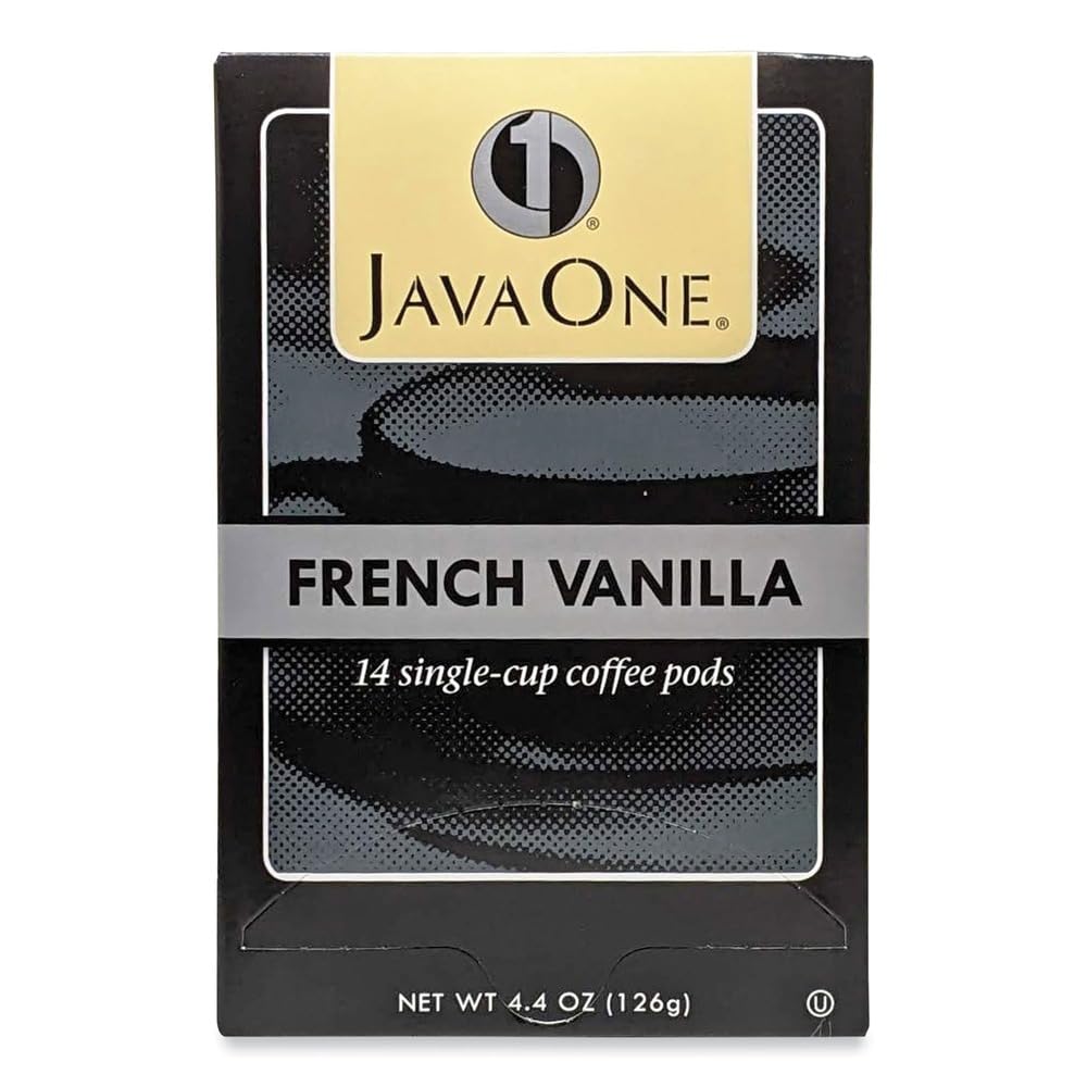 Java One 70400 Coffee Pods, French Vanilla, Single Cup, 14/Box