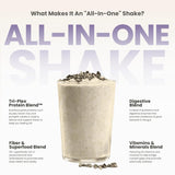 310 Nutrition All-In-One Meal Replacement Shake Powder - Plant-Based Protein Smoothie Blend w/High Fiber, Probiotics & Adaptogens - Low Carb, Vegan
