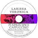 Pumpkin Spice Cappuccino Medium Roast Decaf Coffee (Single Serve K-Cup Pods) (Gourmet, Naturally Flavored, Whole Coffee Beans) (12 pods, ZIN: 578153)